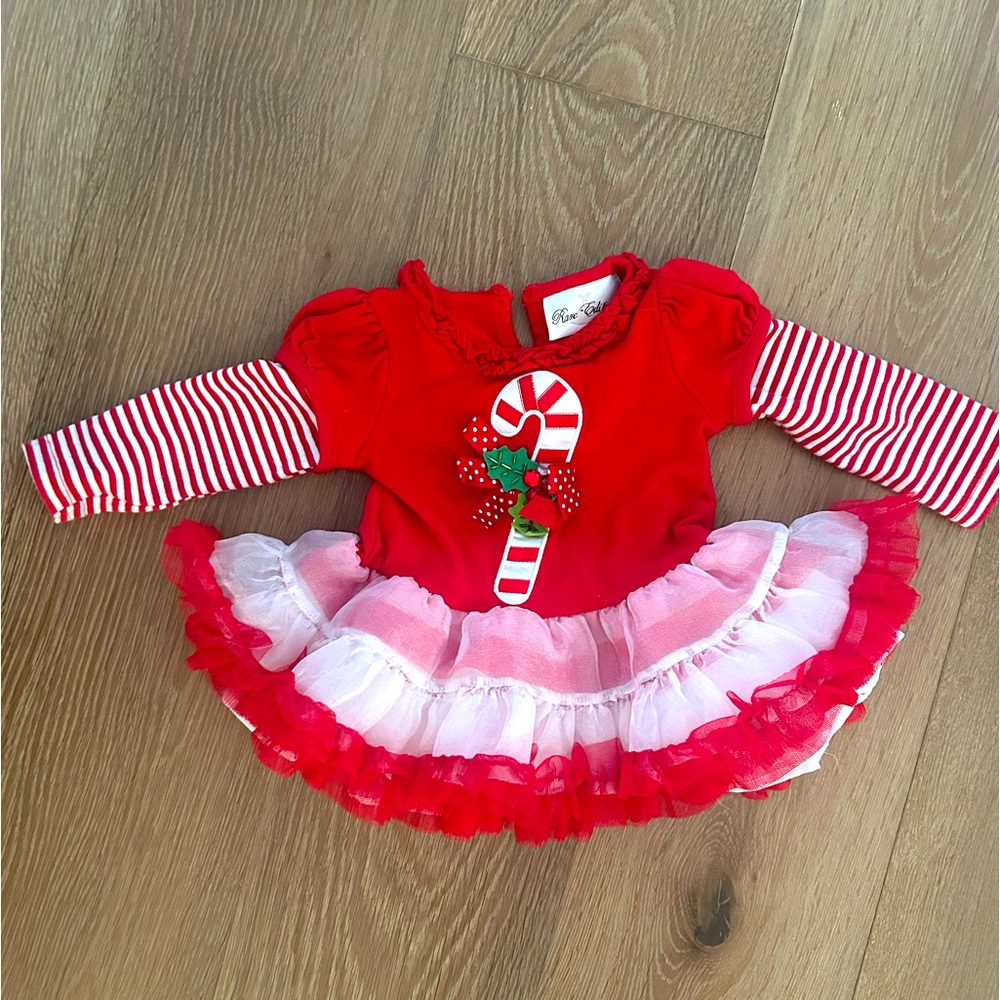 Candy cane tutu dress-like new!
